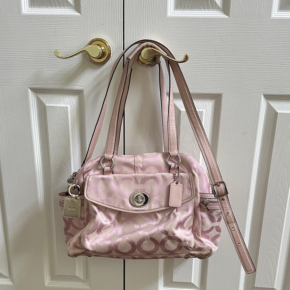 Coach: Pink Diaper Bag